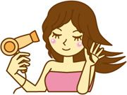 ブローして終了